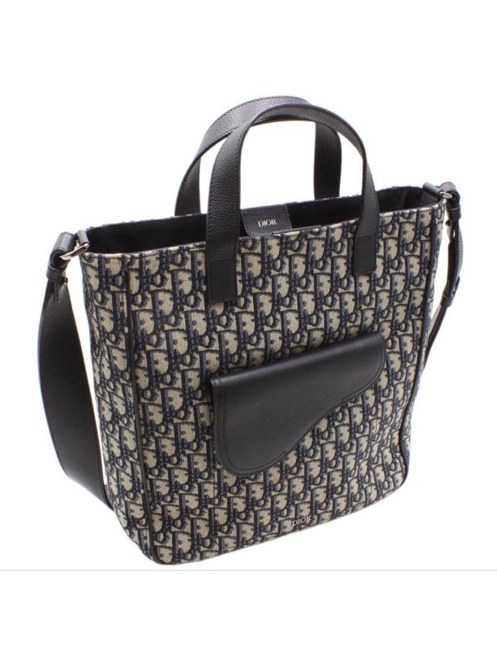 Dior Oblique Saddle Tote Navy - Picture 4 of 10